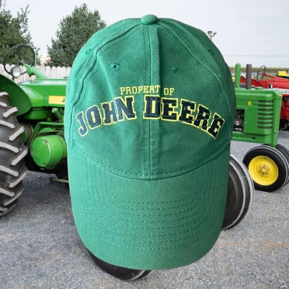 John Deere Green Adjustable Baseball Ball Cap Strapback Hat Youth Small/Medium